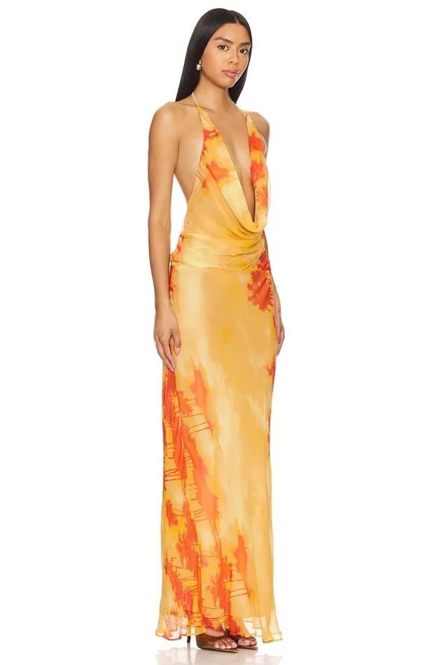 Raven Maxi Dress Orange Sunset Women Lovers Friends Dresses Raven Maxi Dress Orange Sunset Women Lovers Friends Dresses