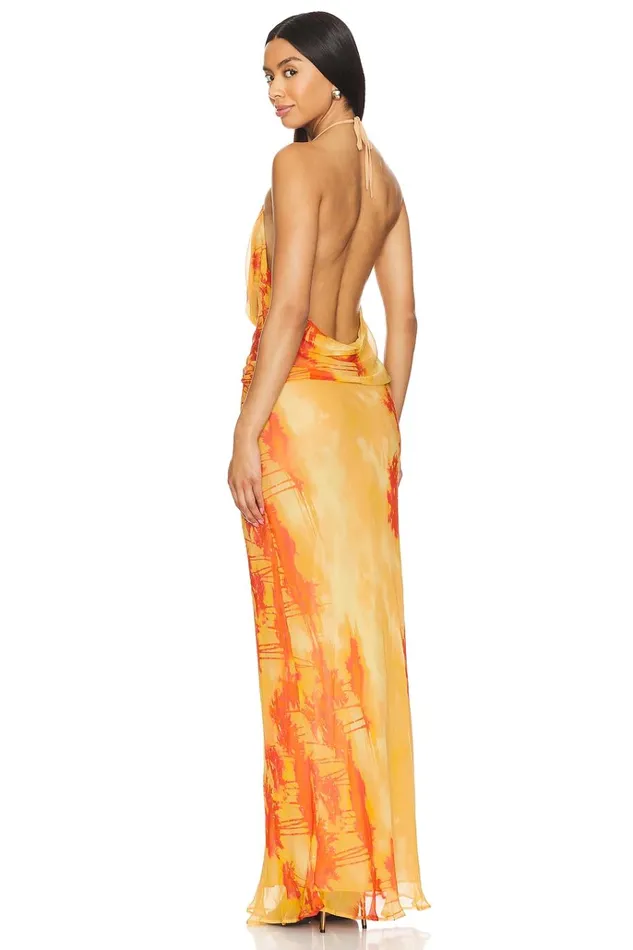 Raven Maxi Dress Orange Sunset Women Lovers Friends Dresses Raven Maxi Dress Orange Sunset Women Lovers Friends Dresses