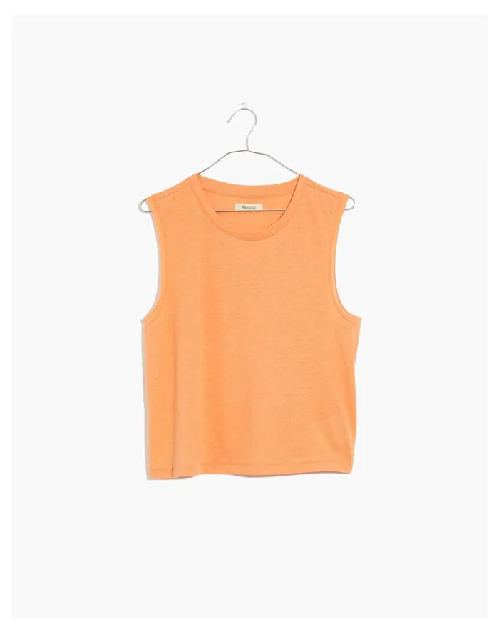Raw Edge Hangout Muscle Tank Faded Sunset Women Madewell Tees