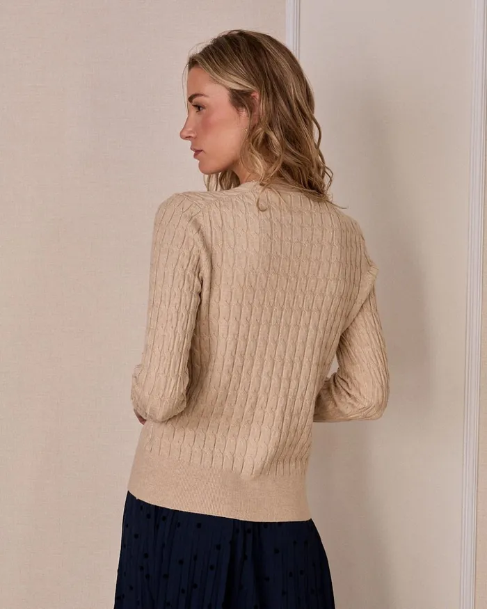 Rebeca Fina Renata Taupe Women Polin Et Moi Cardigans And Sweaters Rebeca Fina Renata Taupe Women Polin Et Moi Cardigans And Sweaters