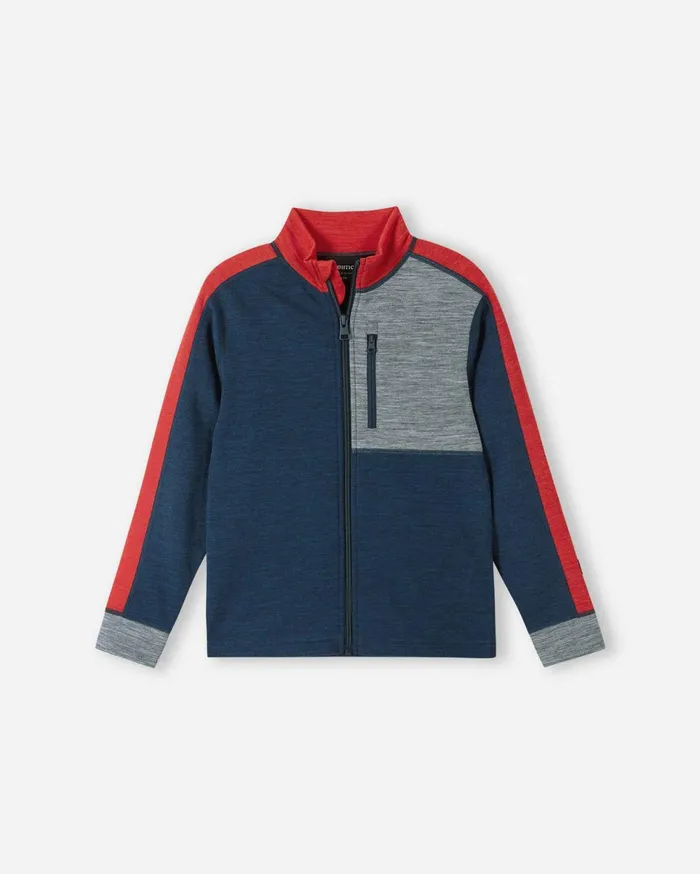 Reima Fleece and Hoodies Merino Wool Mid Layer 8211 Merin Navy 8211 Kids