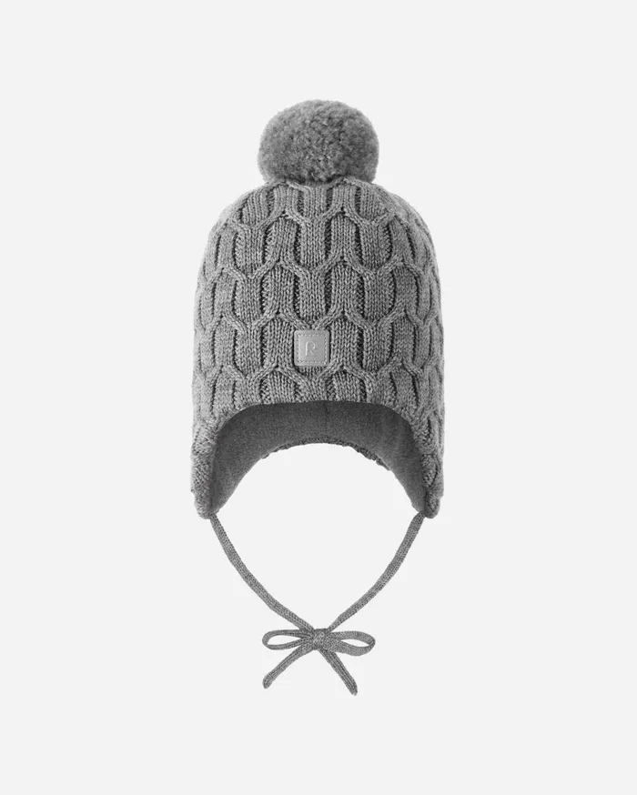 Reima Winter Hats and Balaclavas Merino Wool Beanie 8211 Nunavut Melange Grey 8211 Kids