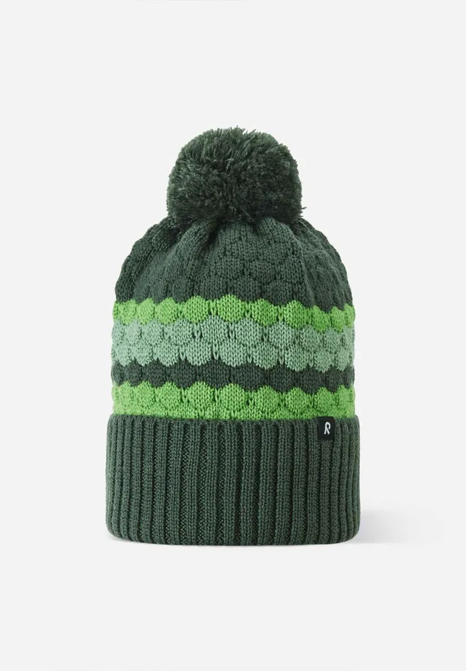 Reima Winter Hats and Balaclavas Wool Blend Beanie 8211 Pampula Thyme Green 8211 Kids