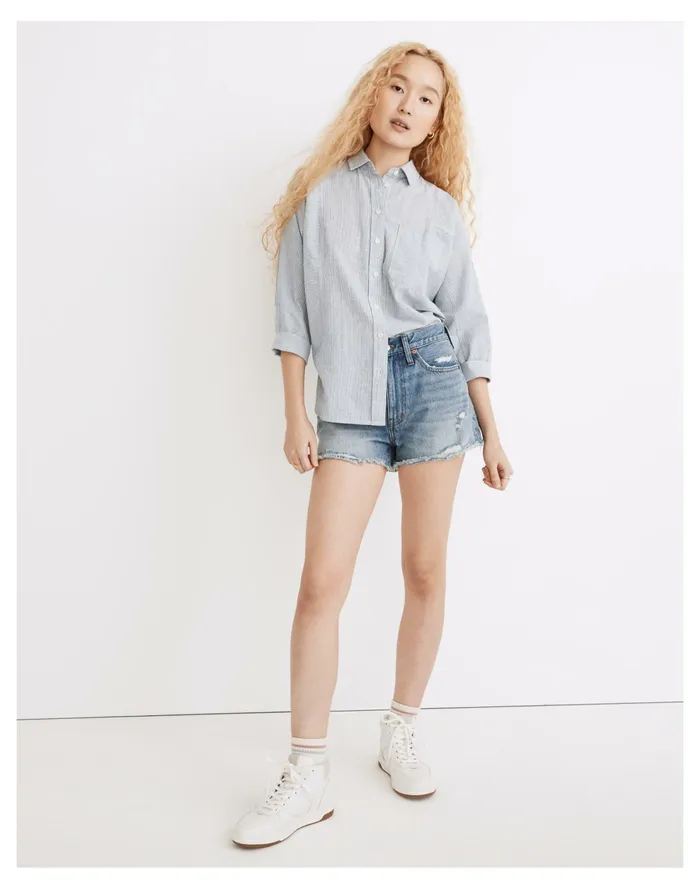 Relaxed Denim Shorts In Renfield Wash Renfield Wash Women Madewell Shorts