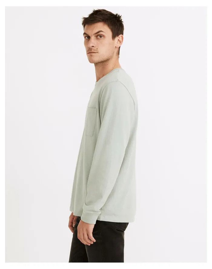 Relaxed Long Sleeve Tee Porous Grey Men Madewell Tees
