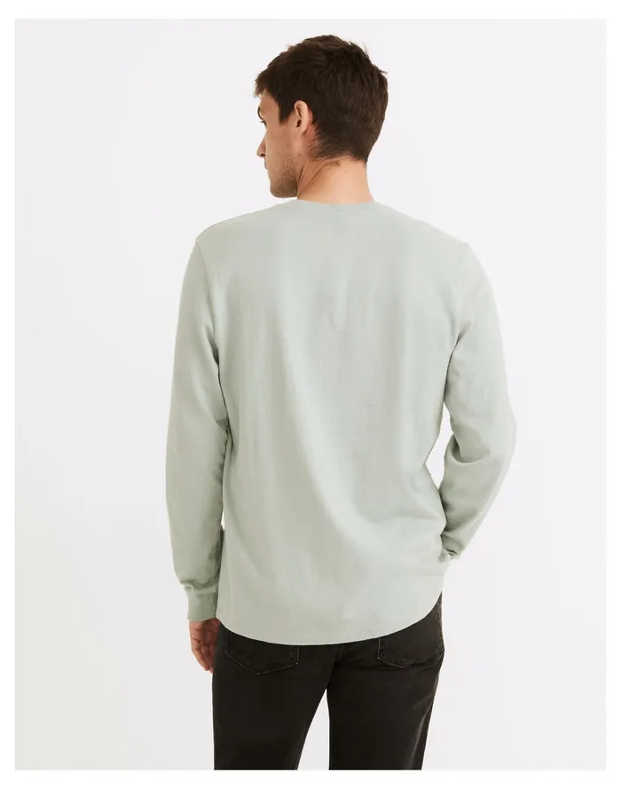 Relaxed Long Sleeve Tee Porous Grey Men Madewell Tees