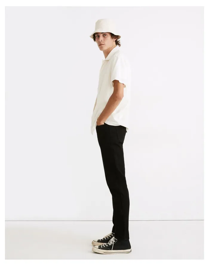 Relaxed Taper Jeans In Saturated Black Wash Black Men Madewell Jeans