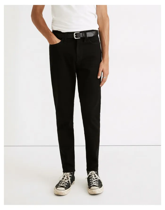 Relaxed Taper Jeans In Saturated Black Wash Black Men Madewell Jeans