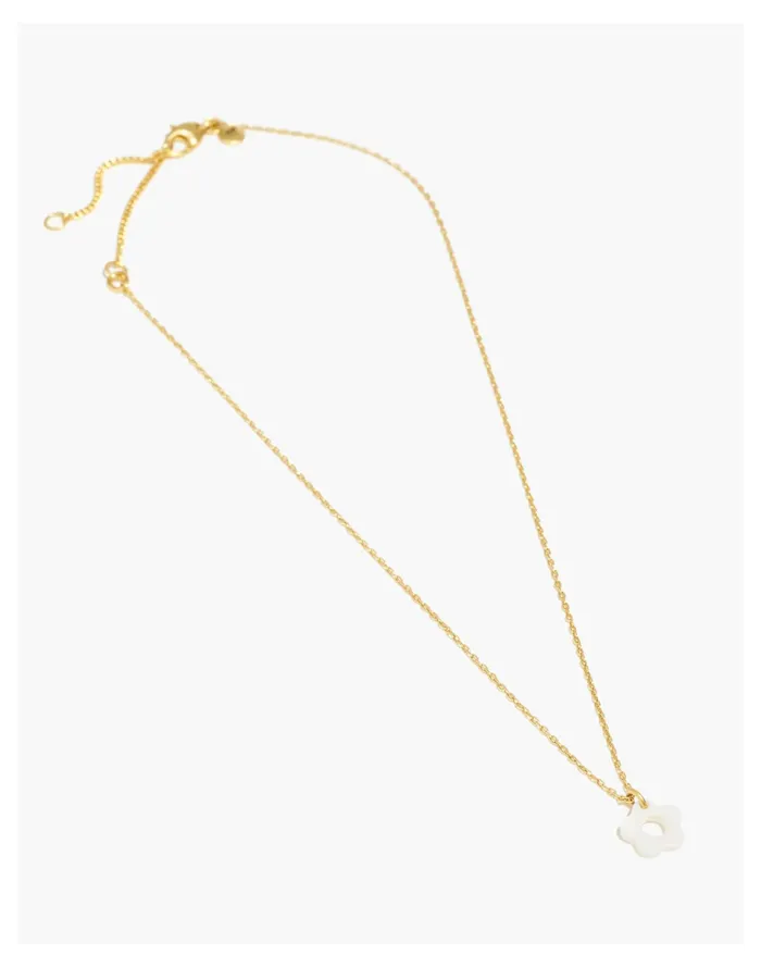 Retro Daisy Mother Of Pearl Pendant Necklace Vintage Gold Women Madewell Necklaces Retro Daisy Mother Of Pearl Pendant Necklace Vintage Gold Women Madewell Necklaces
