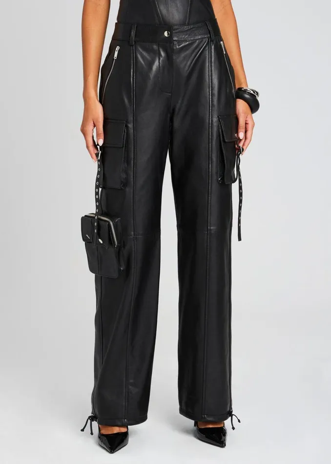 Retrofete Bottoms Honey Leather Pant Black 8211 Women