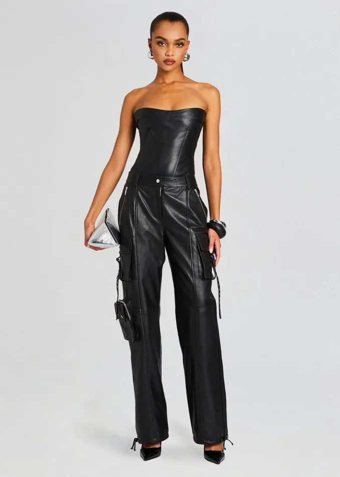 Retrofete Bottoms Honey Leather Pant Black 8211 Women