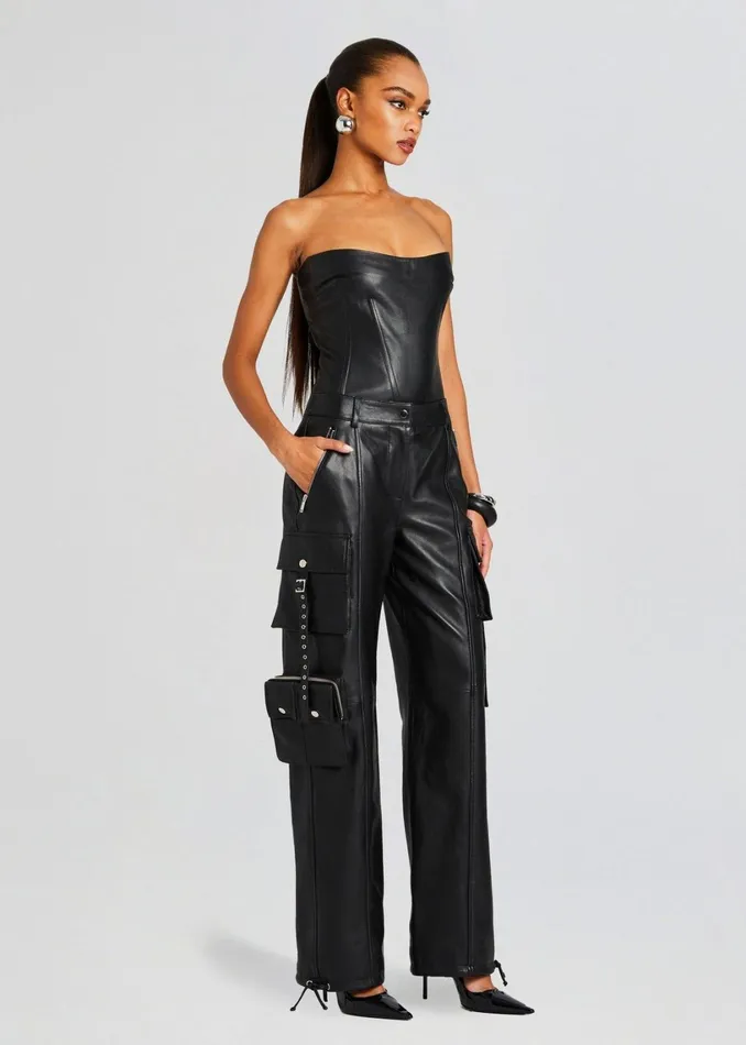 Retrofete Bottoms Honey Leather Pant Black 8211 Women