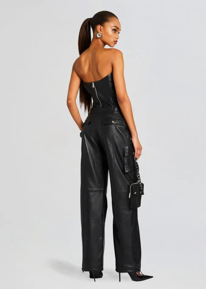 Retrofete Bottoms Honey Leather Pant Black 8211 Women