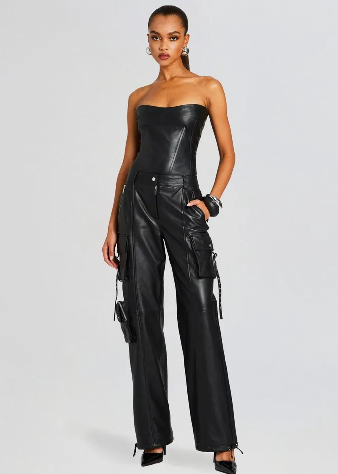 Retrofete Bottoms Honey Leather Pant Black 8211 Women