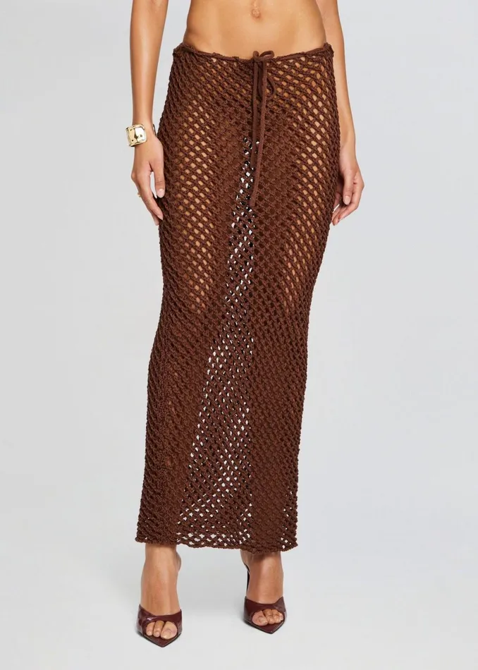 Retrofete Bottoms Magen Knitted Skirt Dark Brown 8211 Women