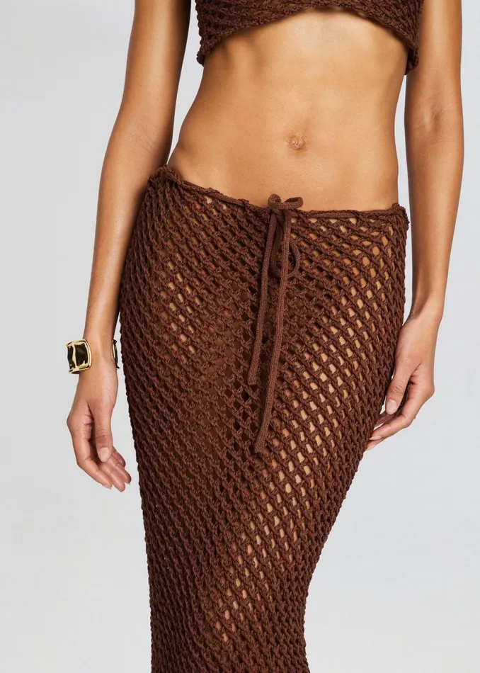 Retrofete Bottoms Magen Knitted Skirt Dark Brown 8211 Women