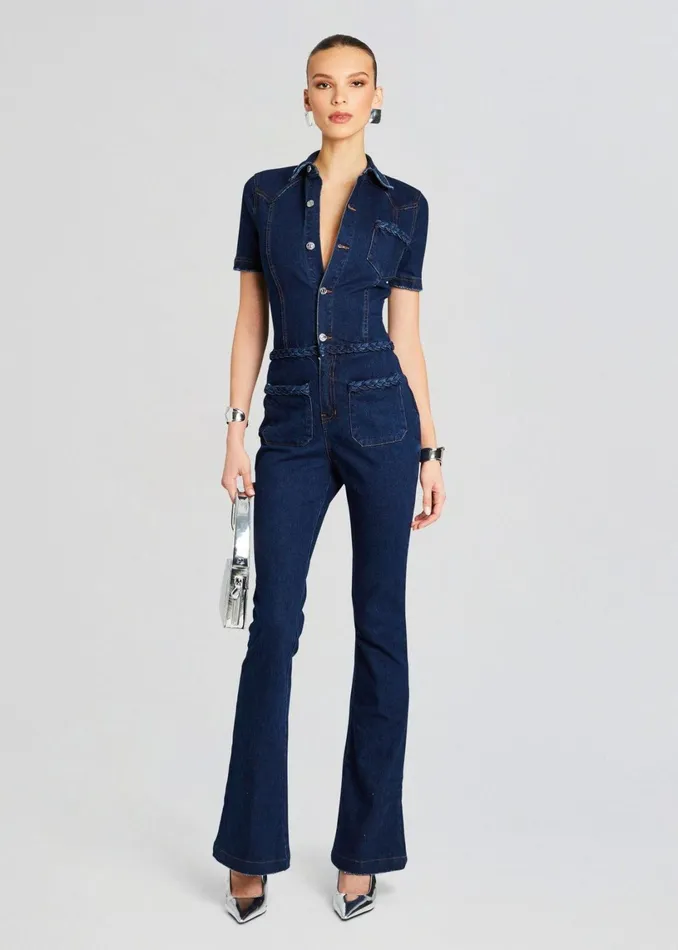 Retrofete Denim Alice Jumpsuit Deep Sea 8211 Women
