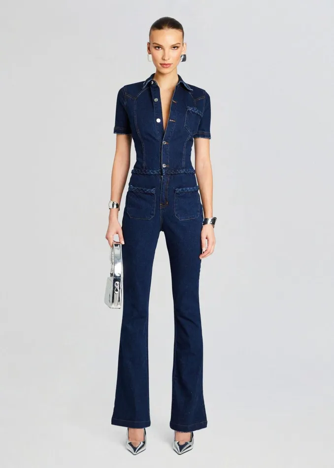 Retrofete Denim Alice Jumpsuit Deep Sea 8211 Women