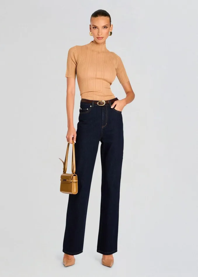 Retrofete Denim Brooklyn High Rise Straight Jean Rinse 8211 Women