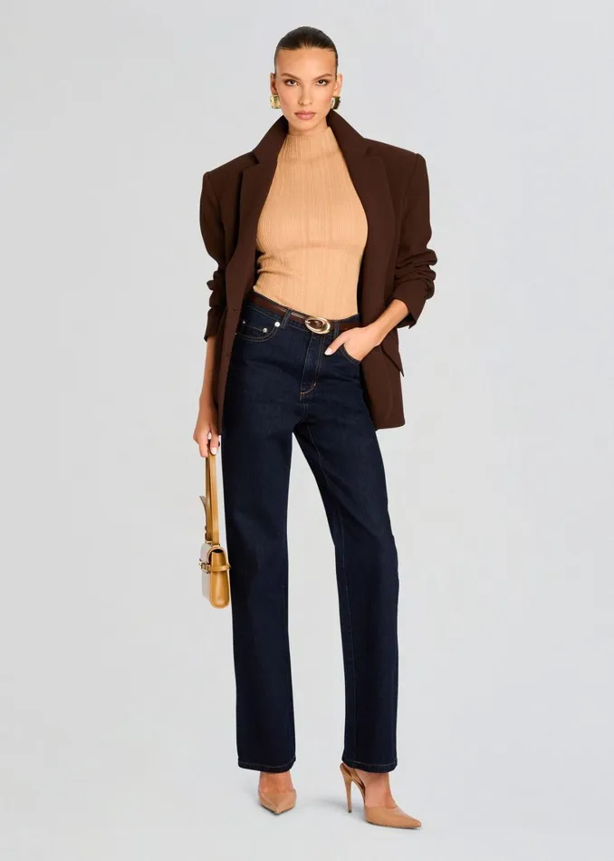 Retrofete Denim Brooklyn High Rise Straight Jean Rinse 8211 Women