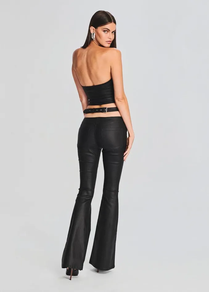Retrofete Denim Sloane Coated Denim Flare Jean Coated Black 8211 Women