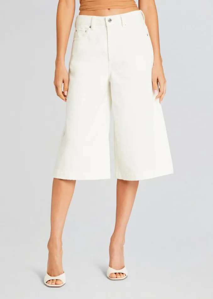 Retrofete Denim Valli Mid Rise Bermuda Short White 8211 Women