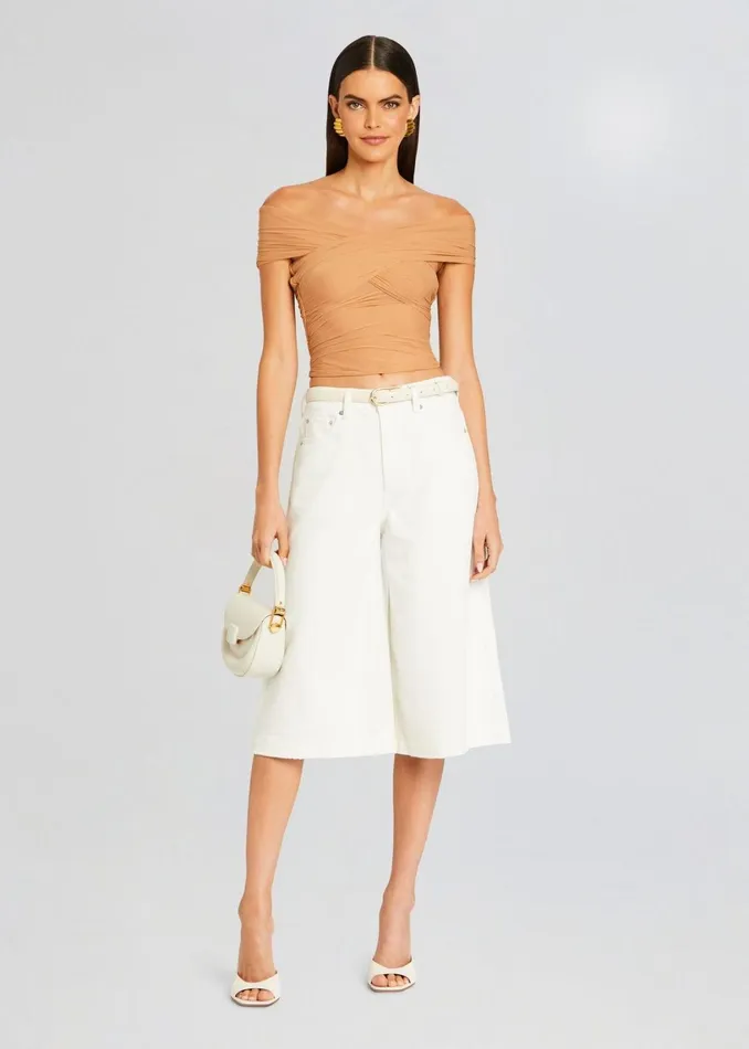 Retrofete Denim Valli Mid Rise Bermuda Short White 8211 Women