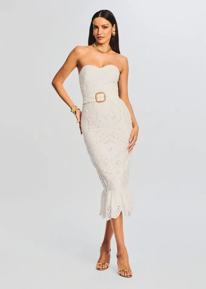 Retrofete Dresses Aisha Midi Dress White 8211 Women