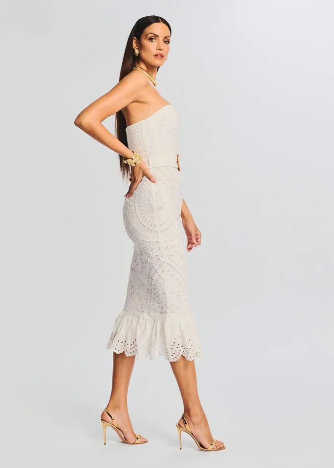 Retrofete Dresses Aisha Midi Dress White 8211 Women