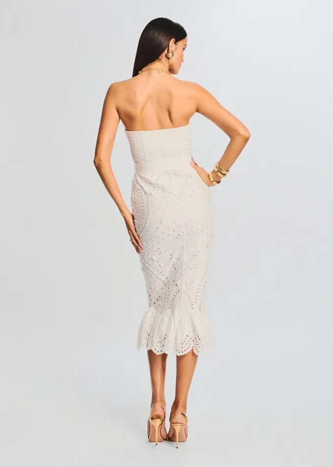 Retrofete Dresses Aisha Midi Dress White 8211 Women