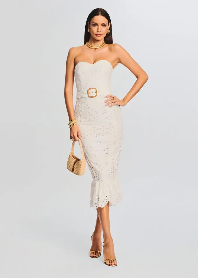 Retrofete Dresses Aisha Midi Dress White 8211 Women