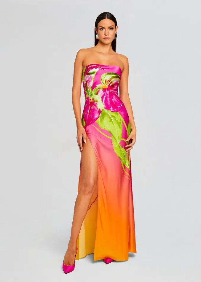 Retrofete Dresses Aiyanna Silk Dress Ombre Anthurium 8211 Women