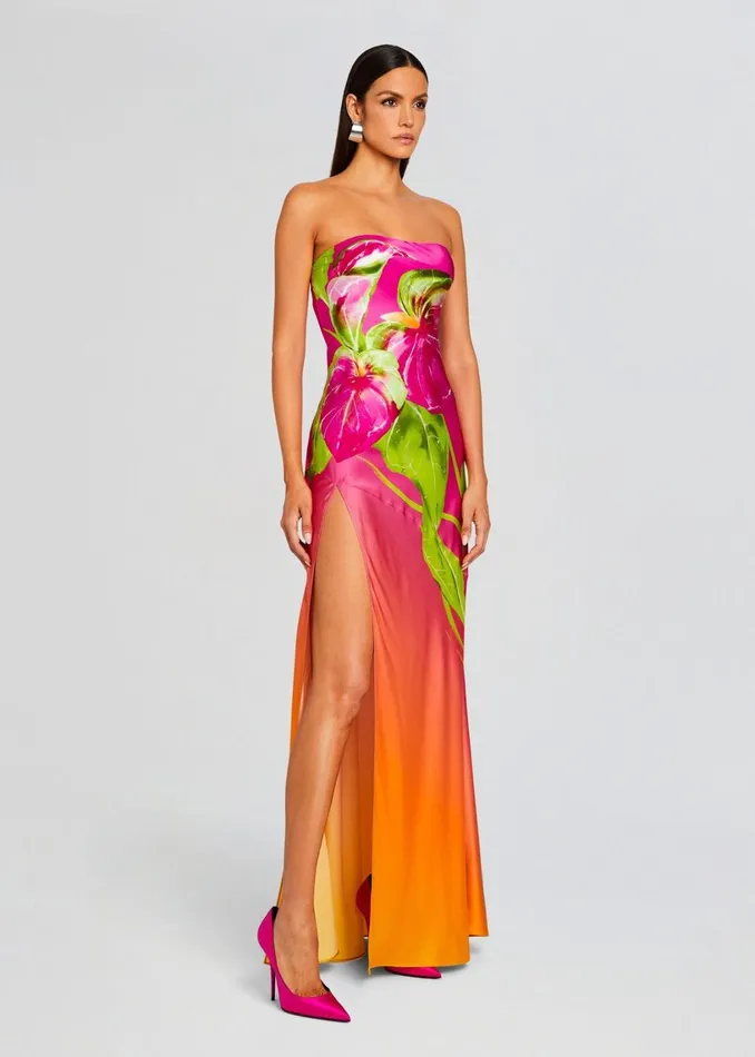Retrofete Dresses Aiyanna Silk Dress Ombre Anthurium 8211 Women