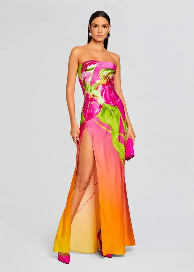 Retrofete Dresses Aiyanna Silk Dress Ombre Anthurium 8211 Women