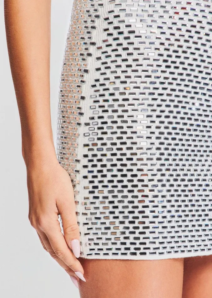 Retrofete Dresses Avanyah Embellished Knit Dress White 8211 Women