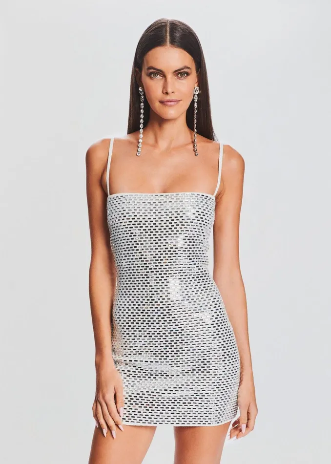 Retrofete Dresses Avanyah Embellished Knit Dress White 8211 Women
