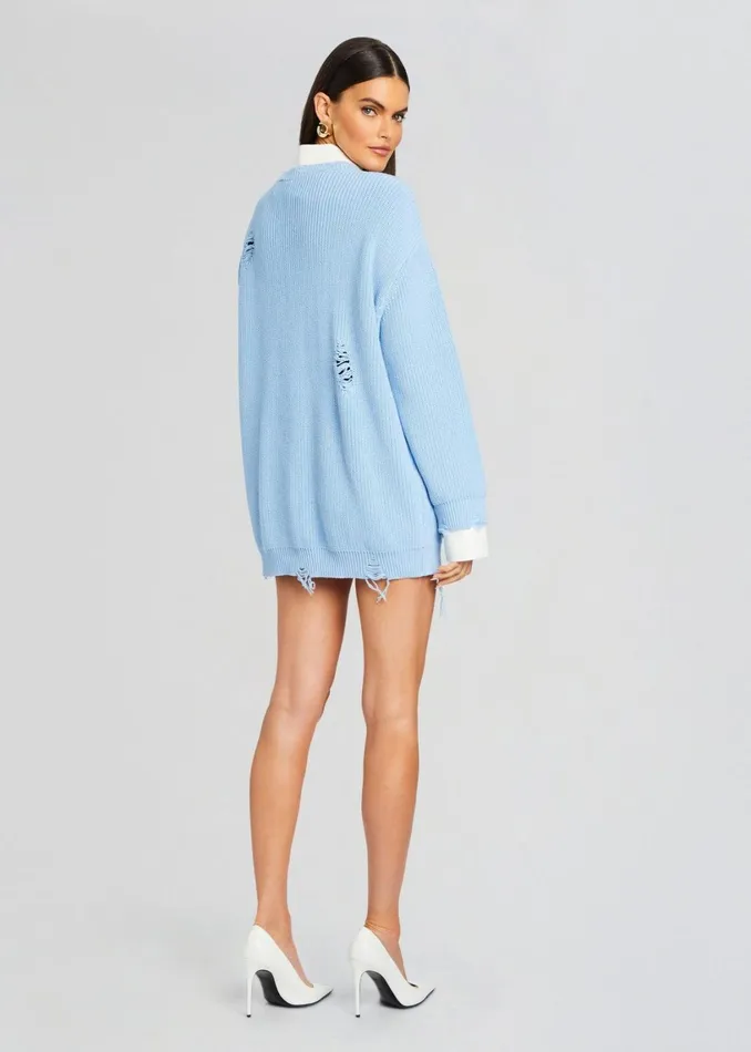 Retrofete Dresses Chloe Sweater Dress Powder Blue 8211 Women