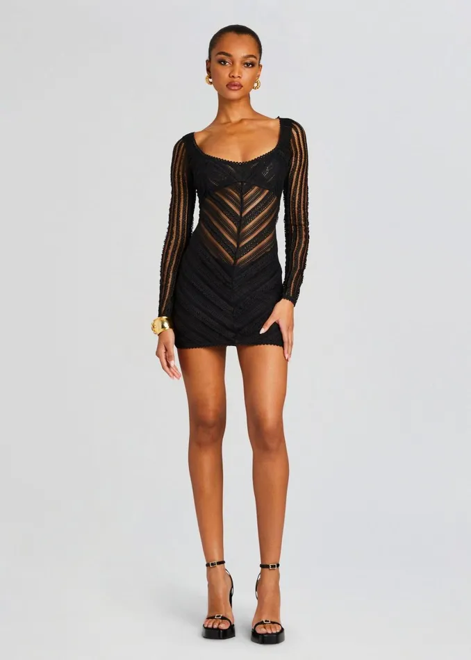 Retrofete Dresses Hadsy Short Dress Black Sham 8211 Women