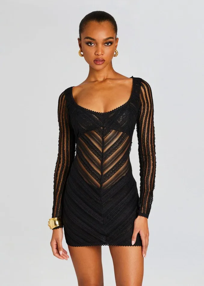 Retrofete Dresses Hadsy Short Dress Black Sham 8211 Women