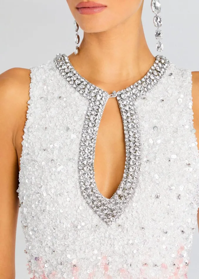 Retrofete Dresses Julianne Sequin Embellished Dress Whitepink 8211 Women