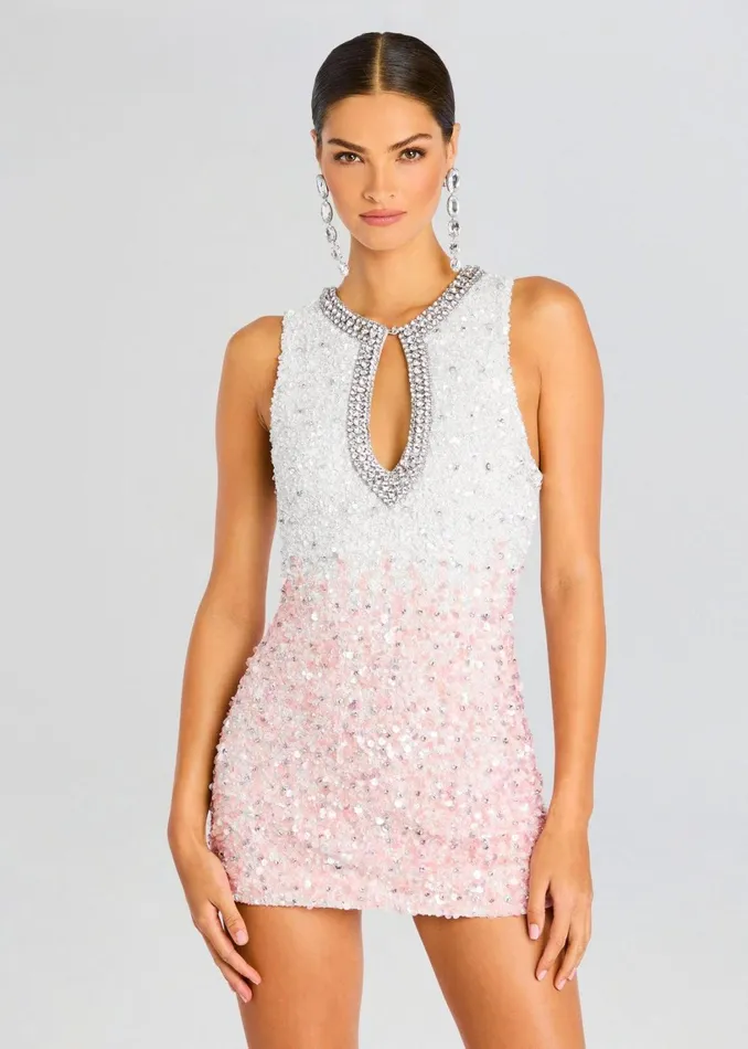 Retrofete Dresses Julianne Sequin Embellished Dress Whitepink 8211 Women