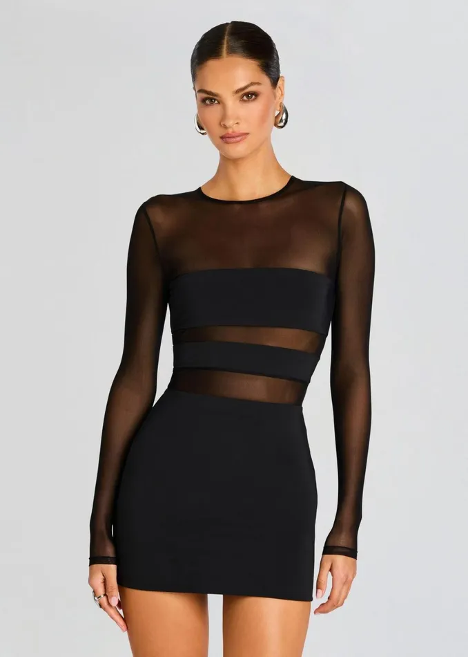 Retrofete Dresses Lars Mesh Mini Dress Black 8211 Women