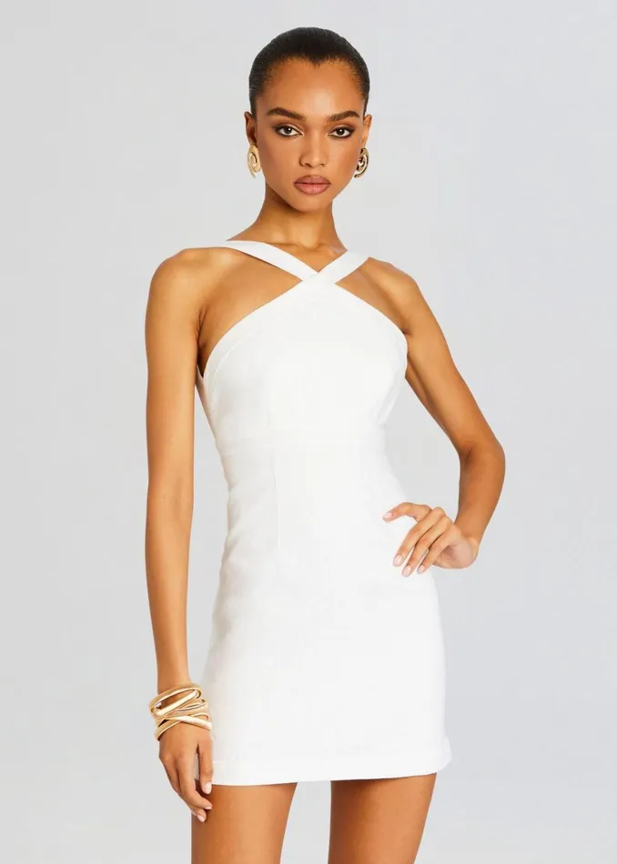 Retrofete Dresses Linen Mini Dress White 8211 Women