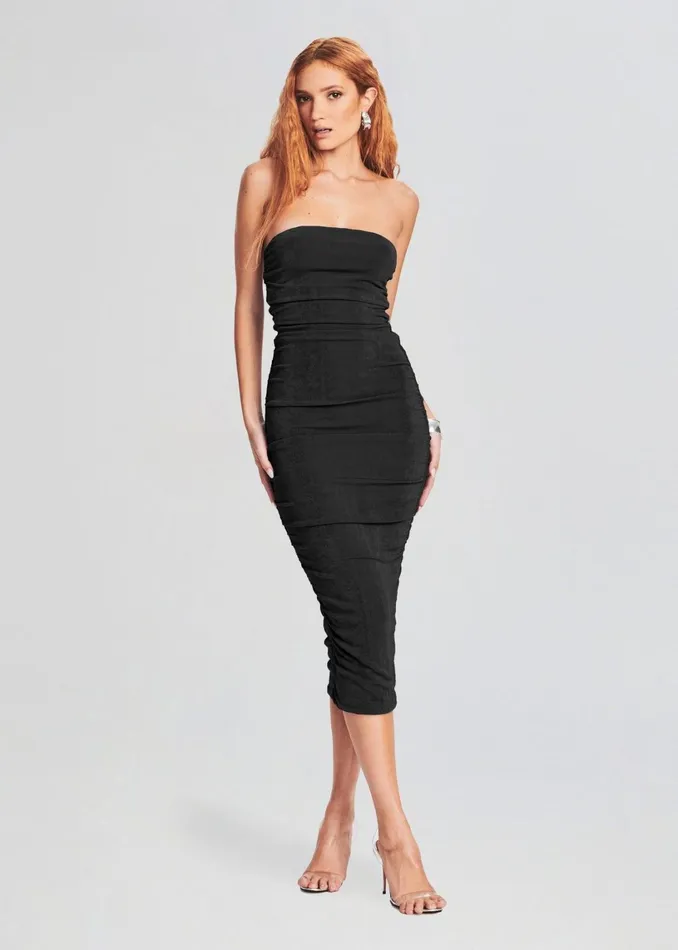 Retrofete Dresses Martha Strapless Midi Dress Black 8211 Women