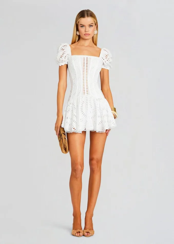 Retrofete Dresses Mexik Short Dress White Samoa 8211 Women