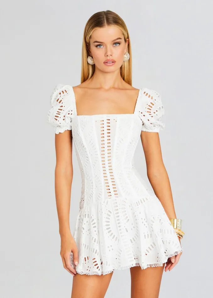 Retrofete Dresses Mexik Short Dress White Samoa 8211 Women
