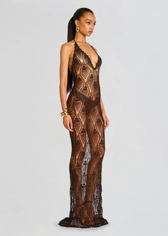 Retrofete Dresses Mylee Crochet Gown Coconut 8211 Women