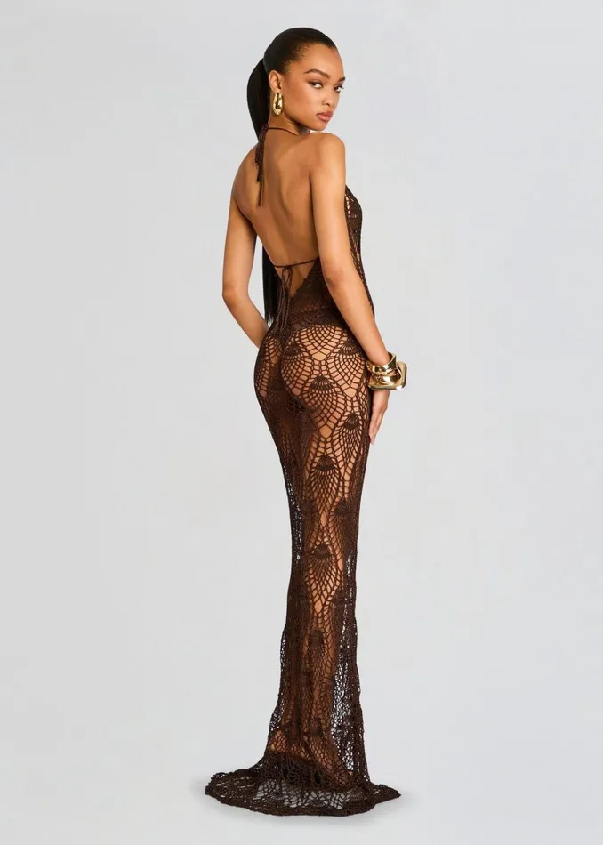 Retrofete Dresses Mylee Crochet Gown Coconut 8211 Women