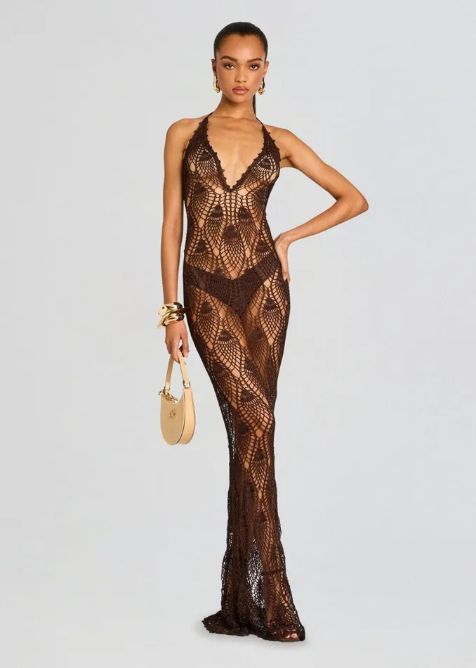 Retrofete Dresses Mylee Crochet Gown Coconut 8211 Women