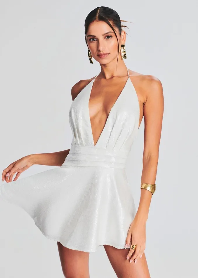Retrofete Dresses Natasha Sequin Dress Whitesequin 8211 Women